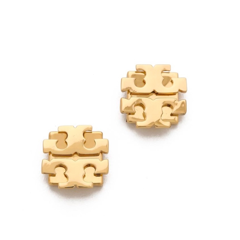 Tory Burch gold logo earrings